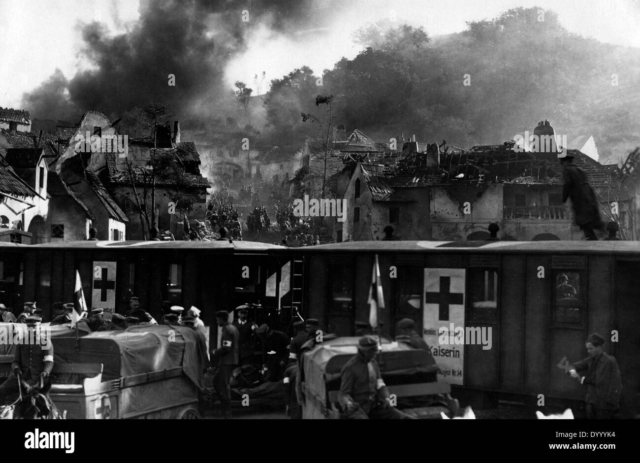 Ospedale tedesco treno della Croce Rossa in Francia nella guerra mondiale I Foto Stock