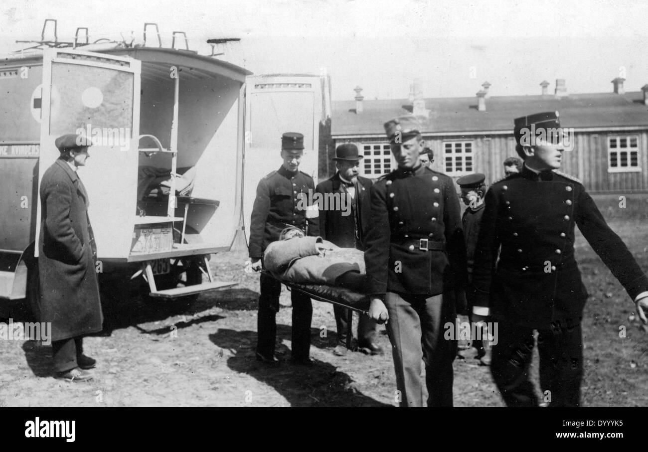 Il tedesco il campo di detenzione in Danimarca, 1917 Foto Stock