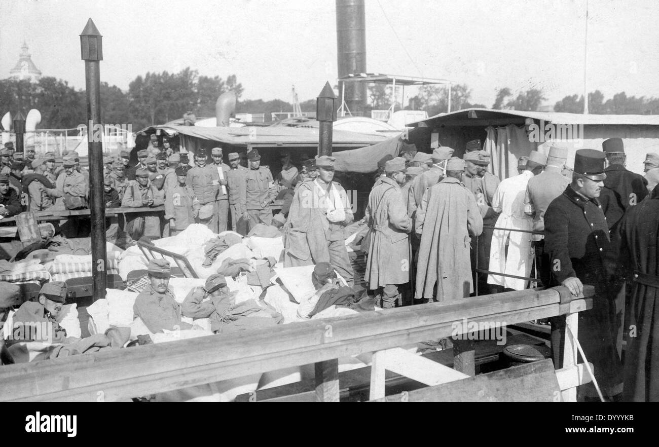 Austro-ungarico nave ospedale, 1914 Foto Stock