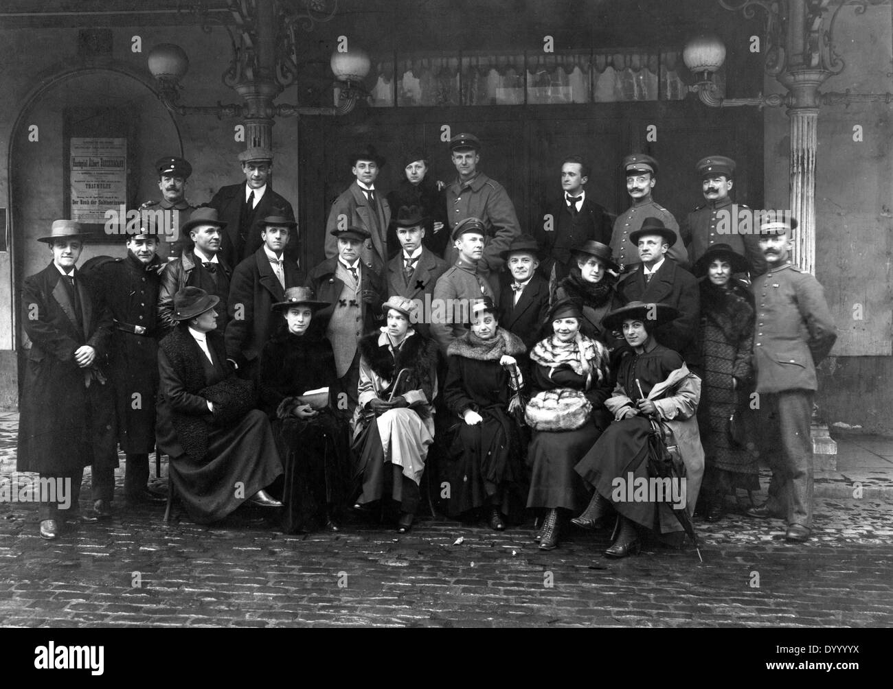 German Theatre group a Bruxelles, 1917 Foto Stock
