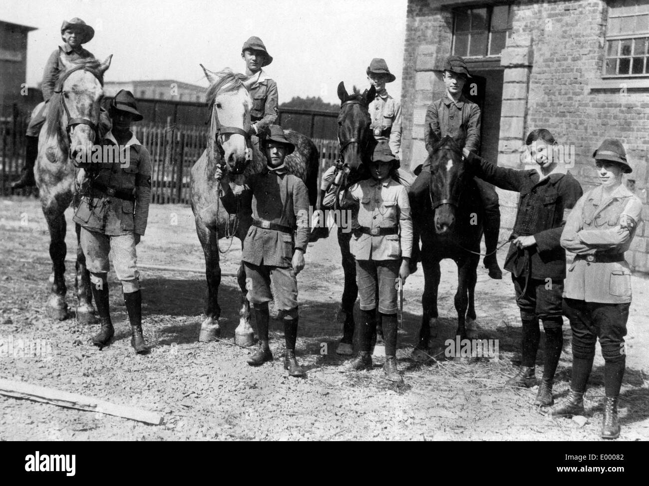 Boyscouts a cavallo, 1914 Foto Stock