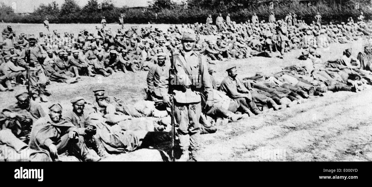 Prigionieri di guerra russi, 1914 Foto Stock