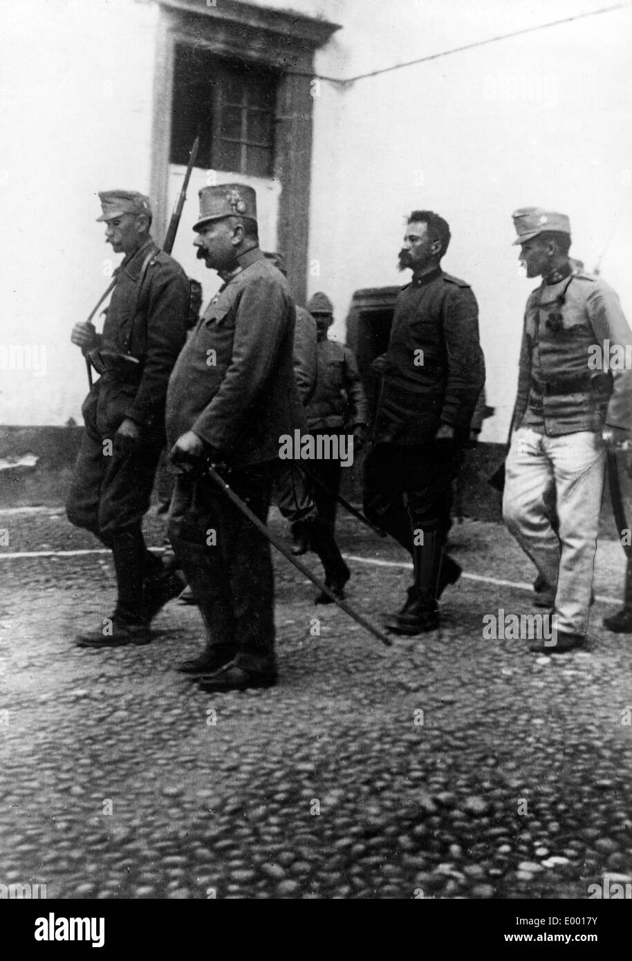 Cesare Battisti il suo modo per la sua esecuzione, 1916 Foto Stock