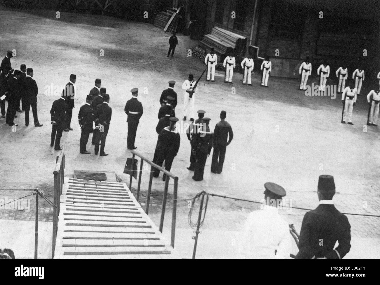 Visita al bagno turco torpediniere flottiglia, 1915 Foto Stock