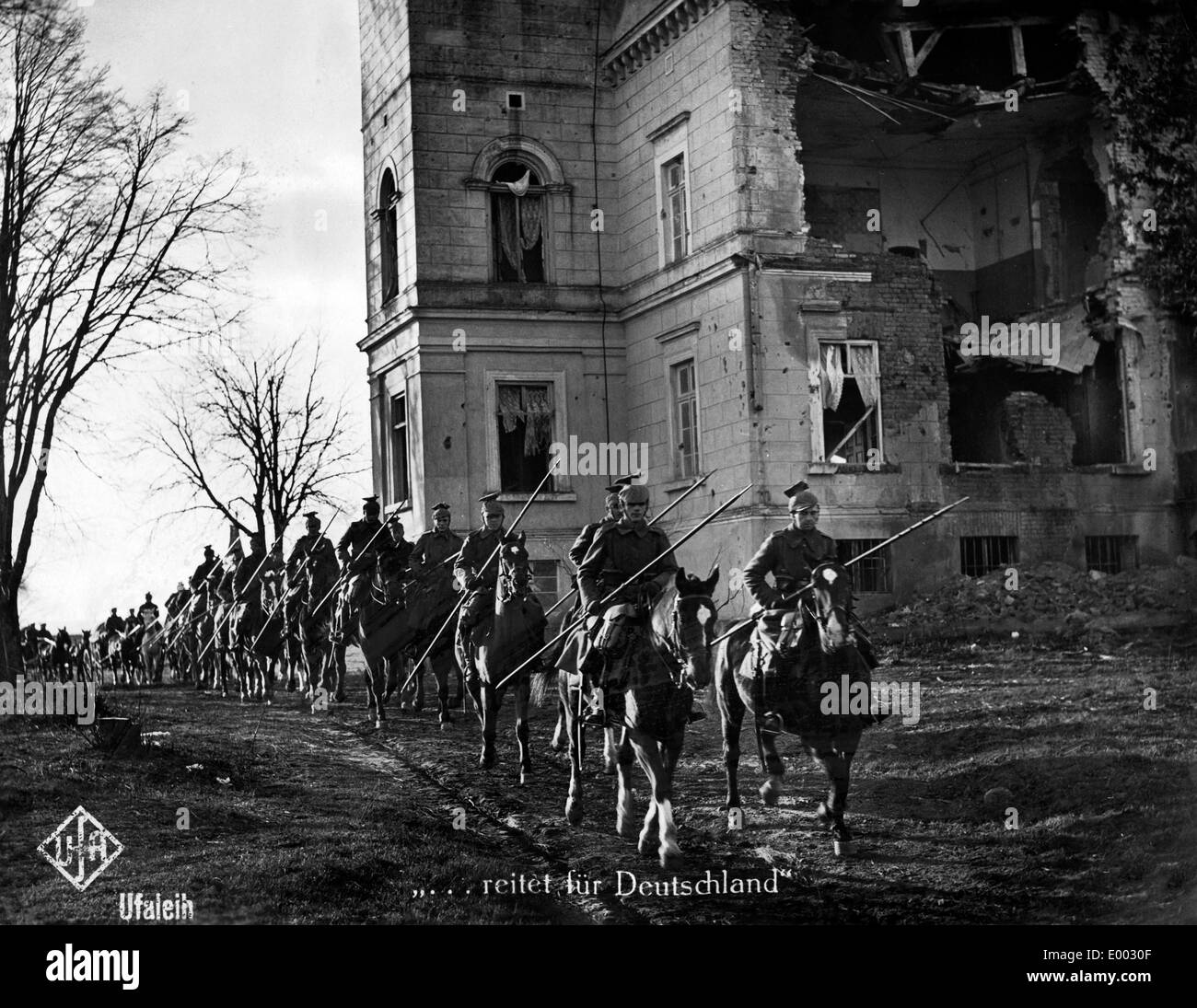 La scena del film di '...ride per la Germania", 1941 Foto Stock