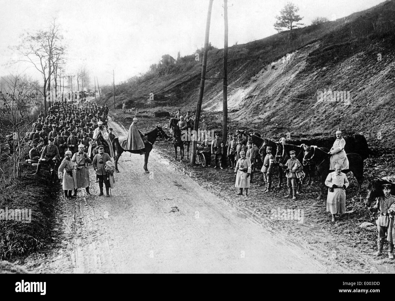 Posizione allarme dietro il fronte occidentale, 1917 Foto Stock