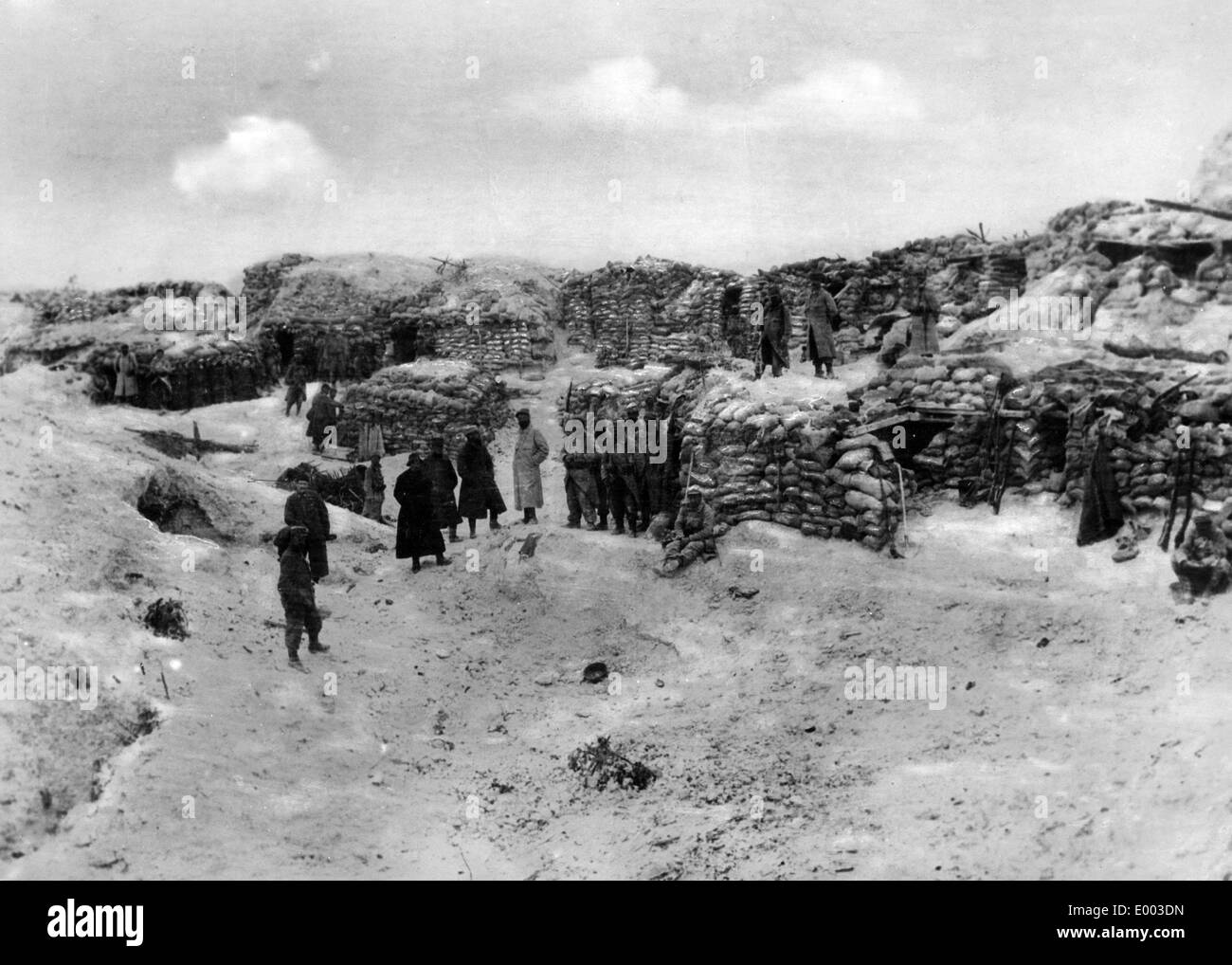 Posizioni francesi nella Champagne, 1917 Foto Stock