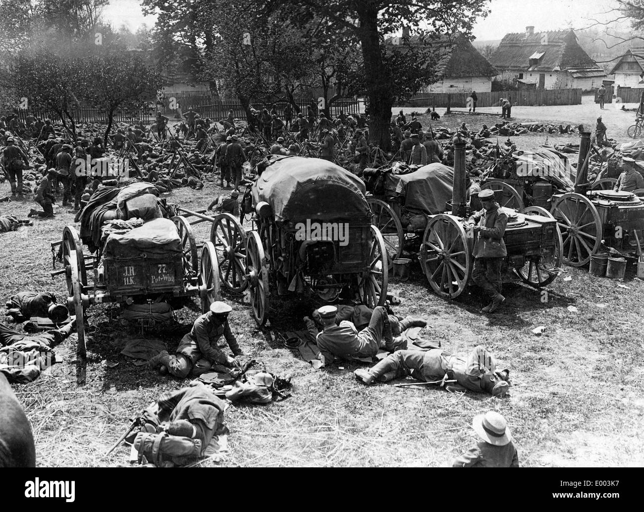I soldati tedeschi a riposo, 1915 Foto Stock