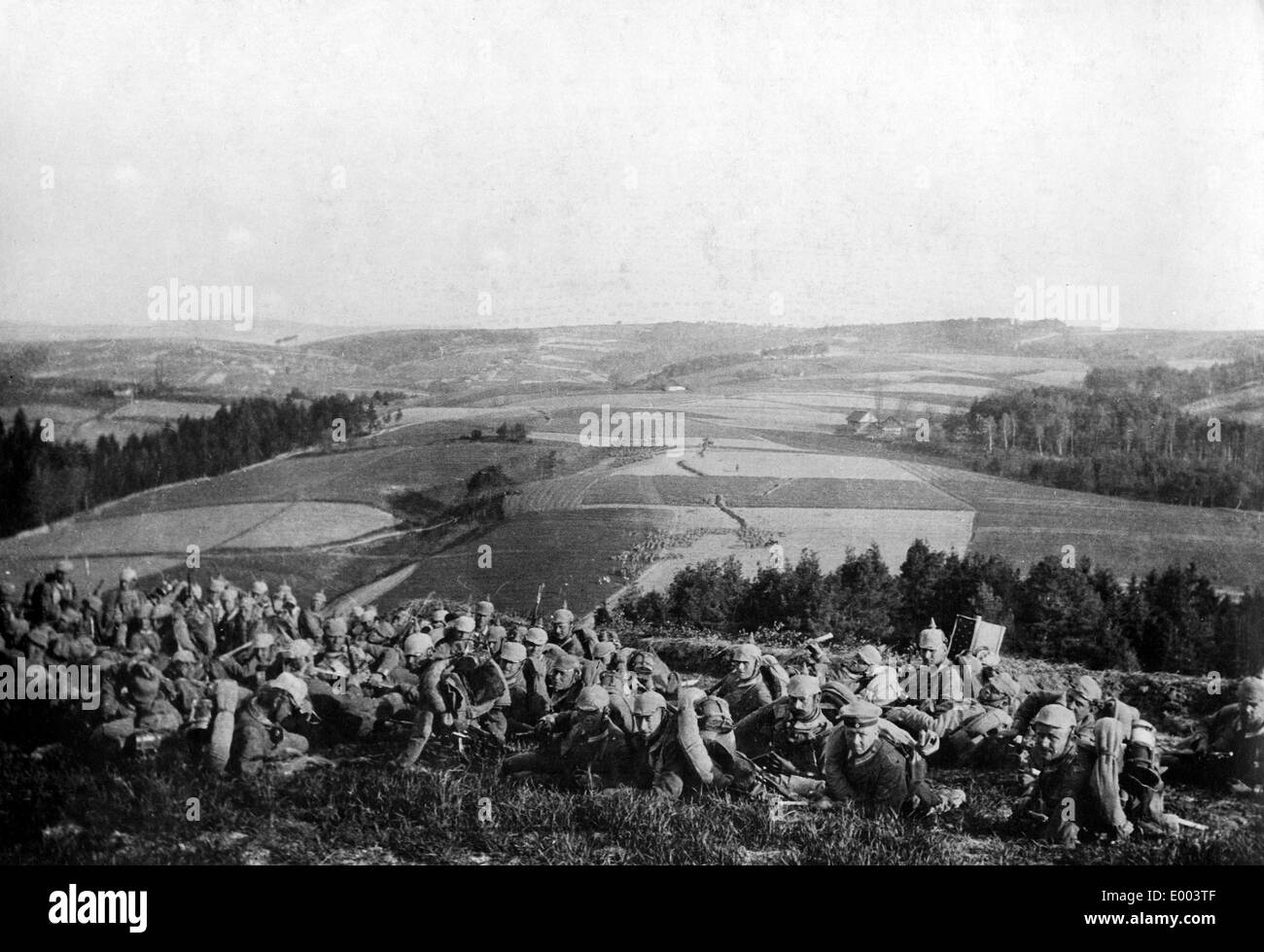 Il tedesco reggimento di fanteria a riposo, 1915 Foto Stock