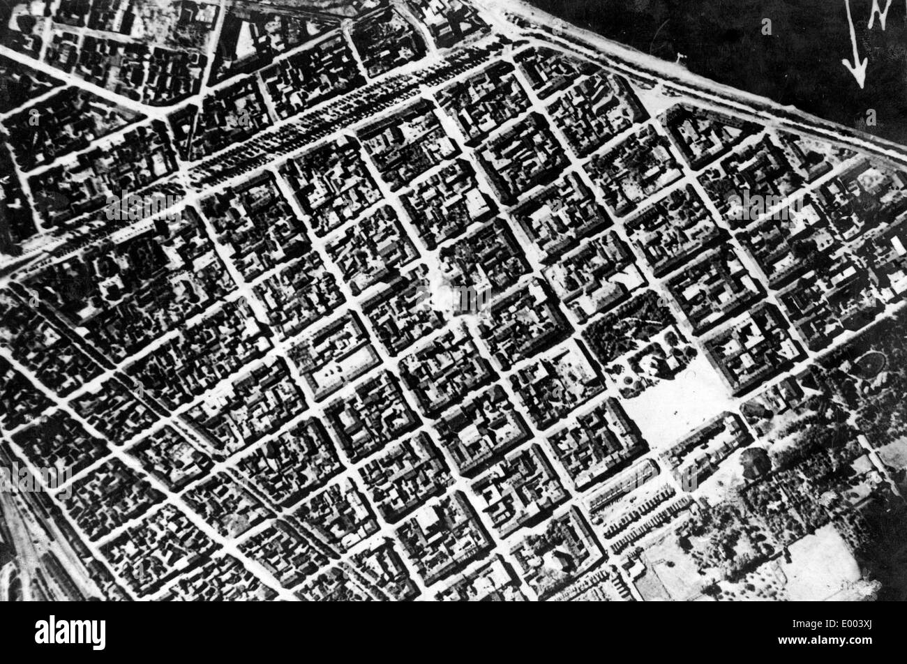 Riprese aeree di Daugavpils, 1917 Foto Stock
