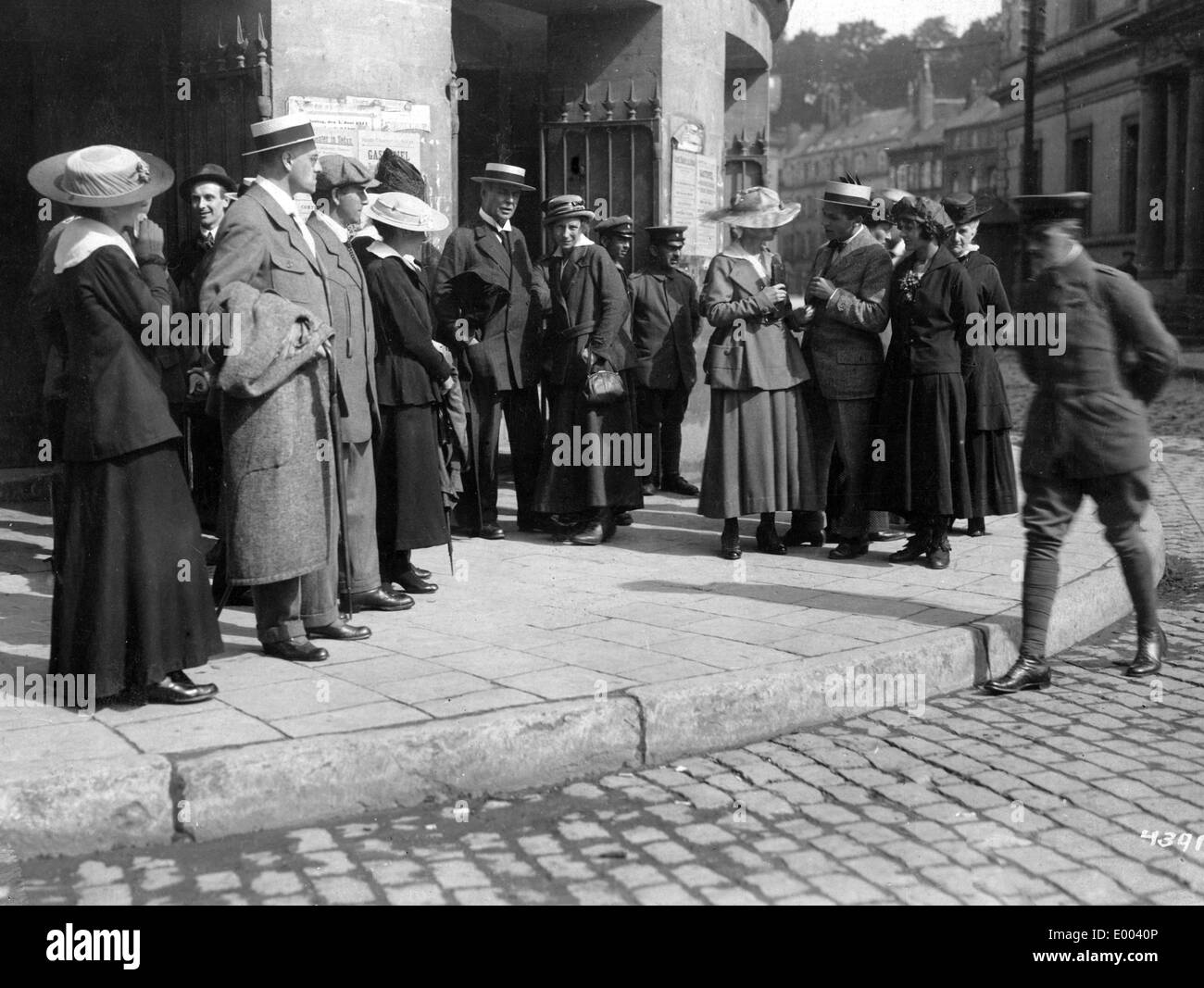 Amburgo gruppo teatrale sul fronte occidentale, 1917 Foto Stock