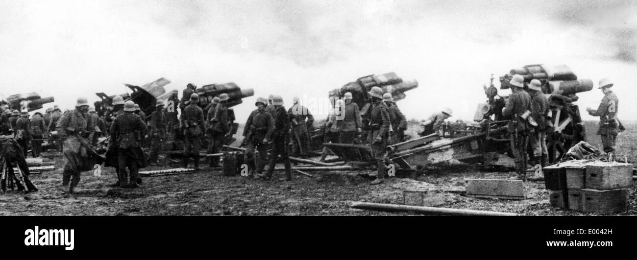 I soldati tedeschi nella battaglia di Arras, 1918 Foto Stock