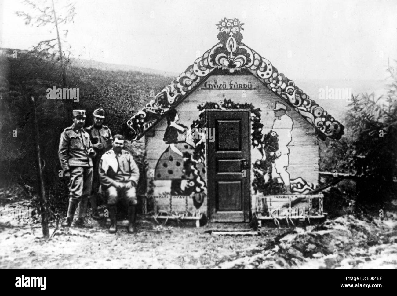Portatile austro-ungarico regimental stabilimento balneare, 1918 Foto Stock