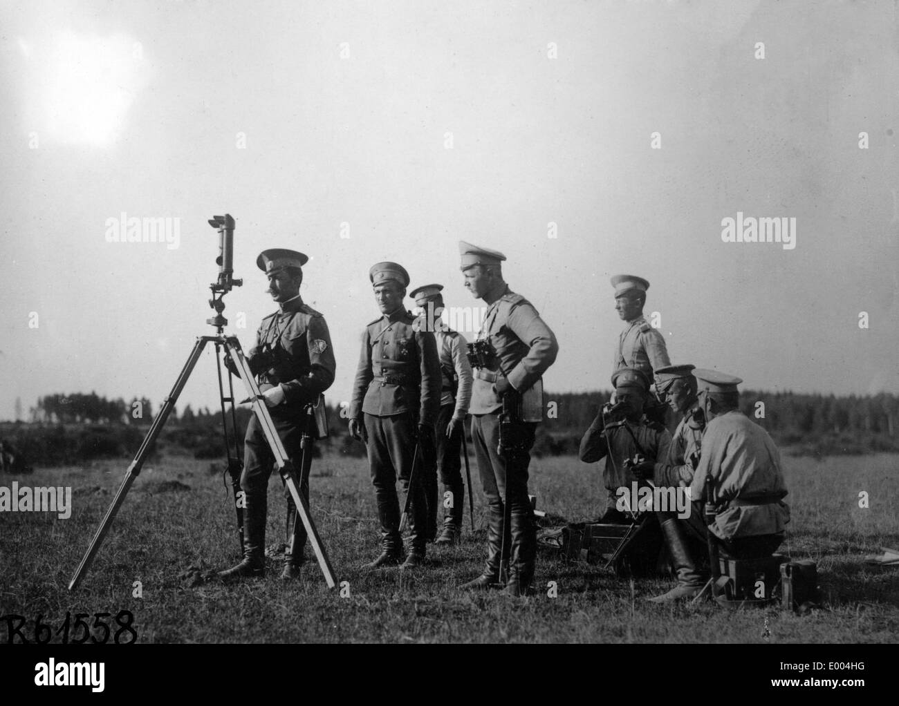 Artiglieria russa posto di osservazione Foto Stock