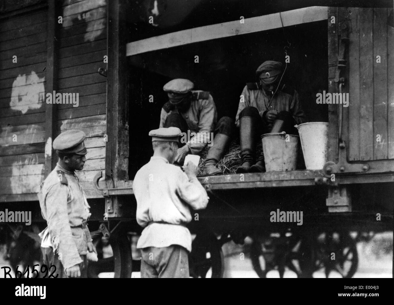 Russo il trasporto ferroviario Foto Stock