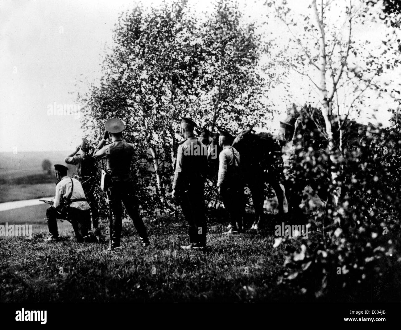 Osservazione russo post Foto Stock