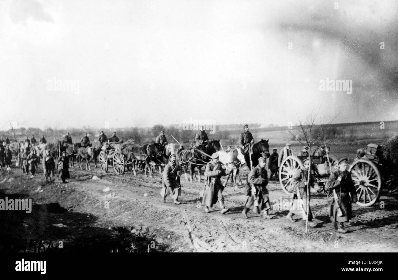 Le truppe russe in marcia Foto Stock