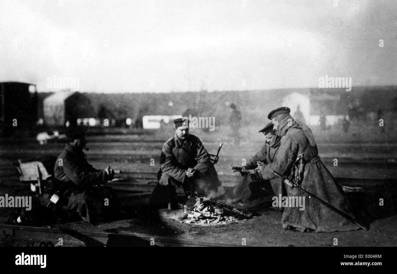 Truppe russe in WW I Foto Stock