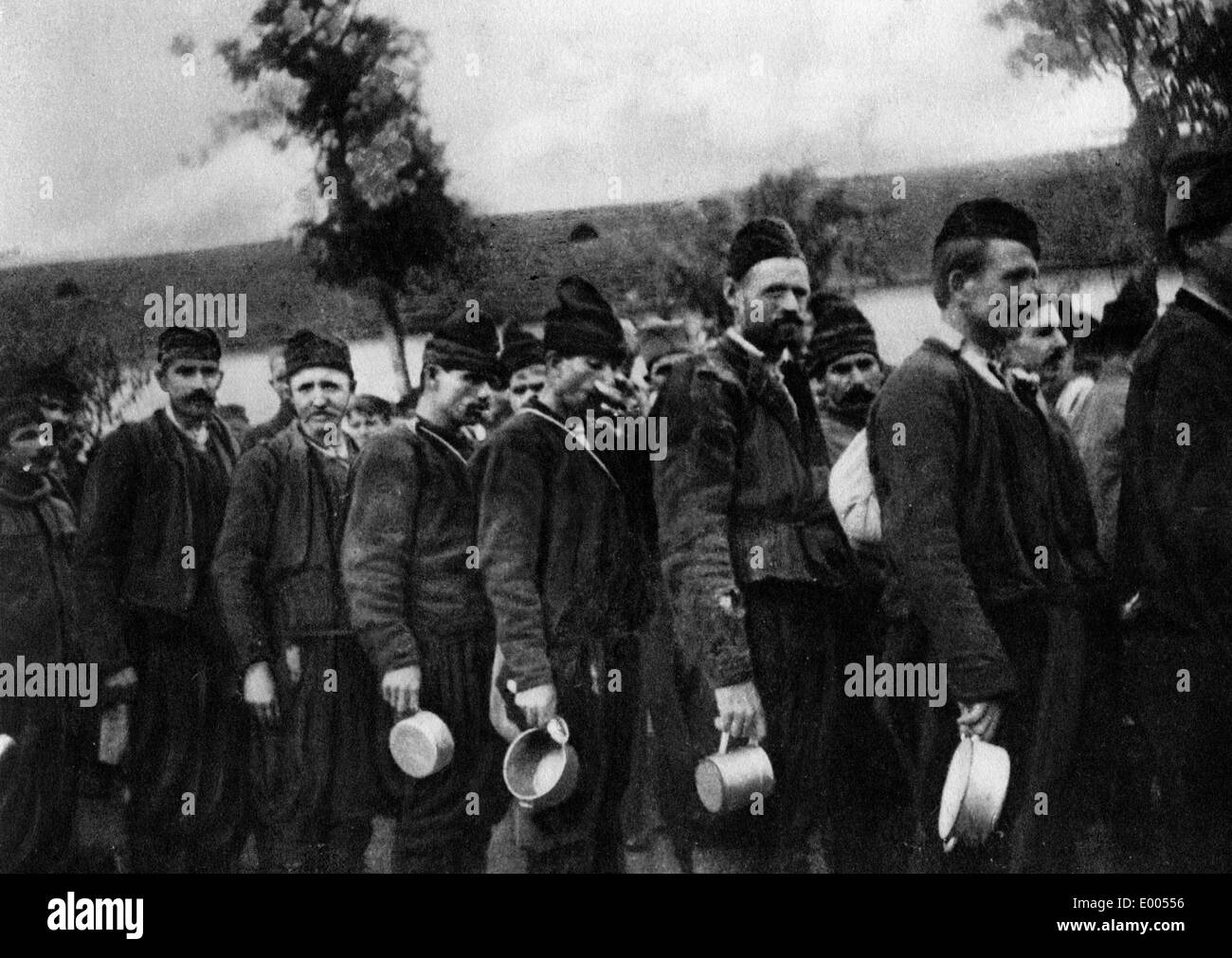 In Montenegro i prigionieri di guerra in Ungheria, 1915 Foto Stock