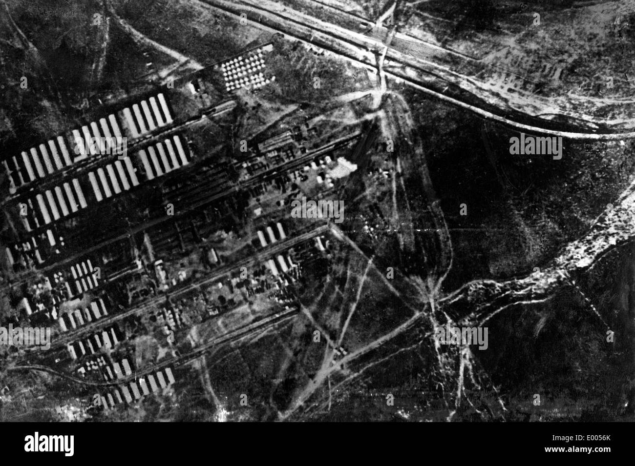 Attentato alla bomba su un alleato accampamento militare, 1917 Foto Stock