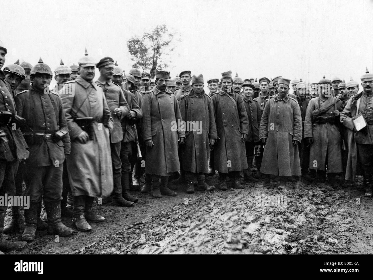 Catturate i serbi a Belgrado, 1915 Foto Stock