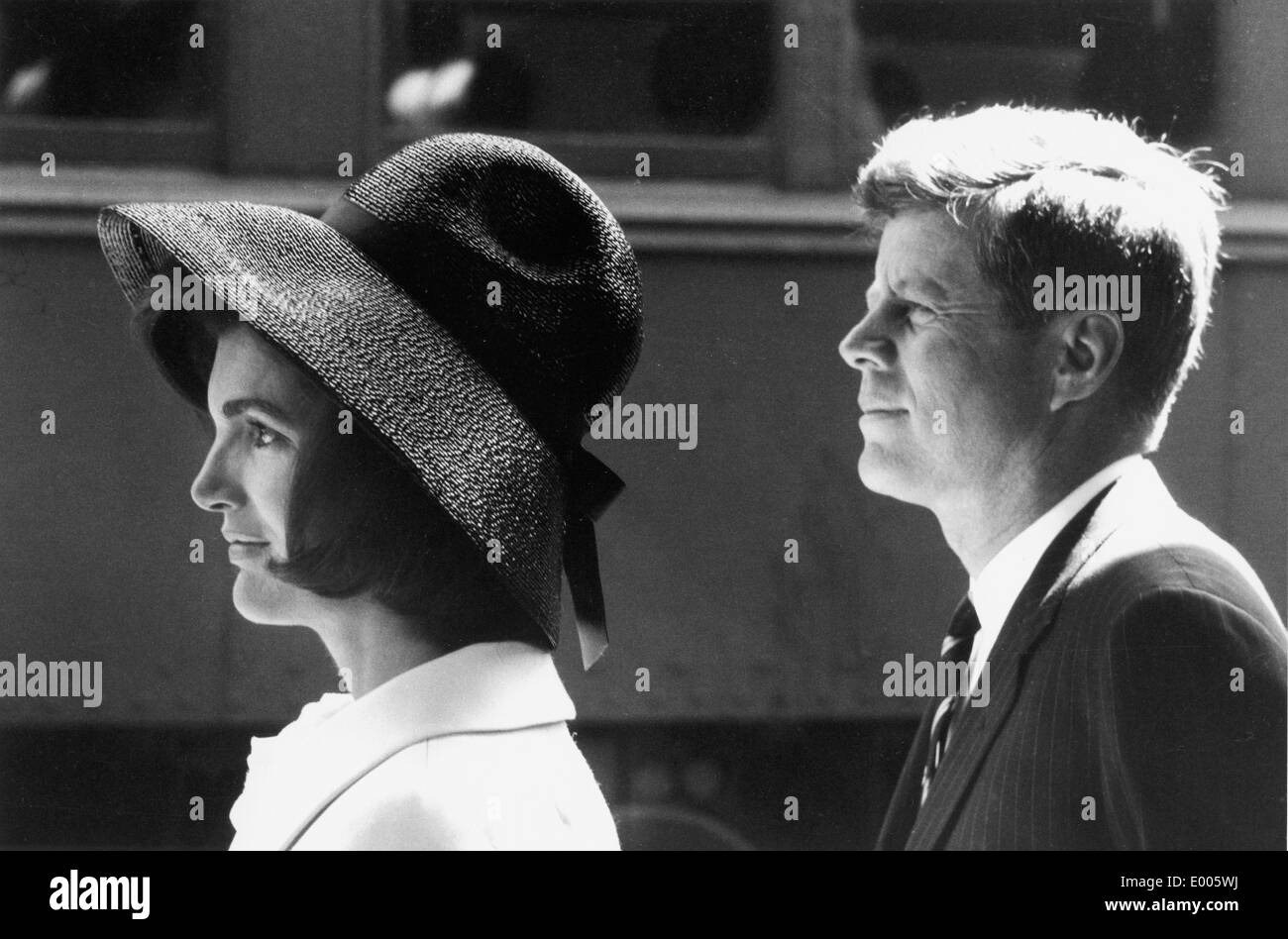John F. Kennedy e sua moglie Jackie, 1963 Foto Stock