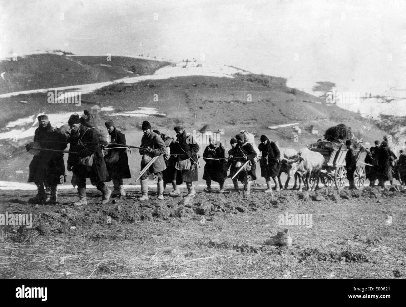 Le truppe bulgare nei Balcani, 1916 Foto Stock