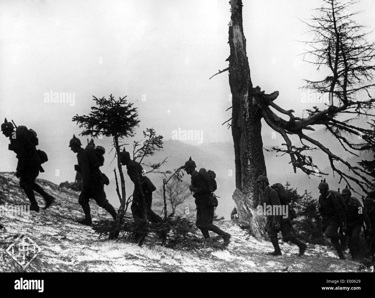 I soldati tedeschi a fronte italiano Foto Stock