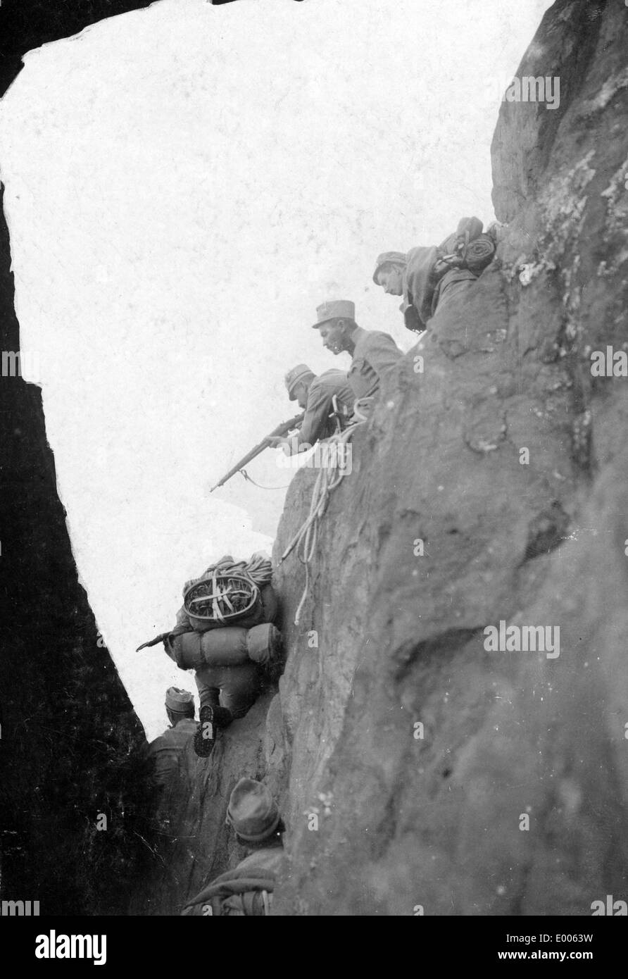 Guide di montagna nelle Alpi Dolomitiche, 1915 Foto Stock