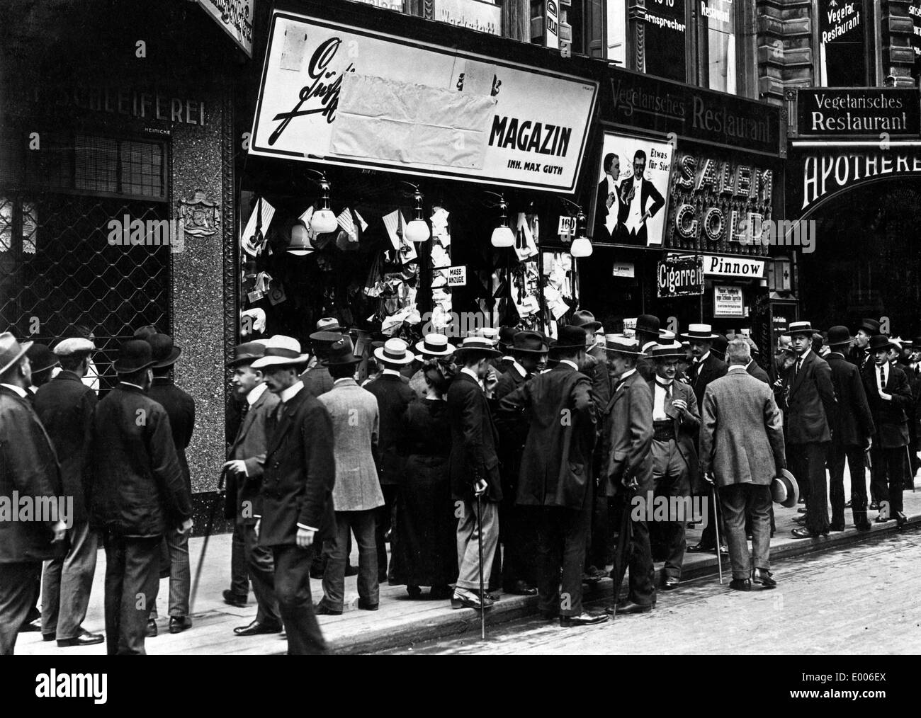 Oggetto estraneo cartelli pubblicitari, 1914 Foto Stock