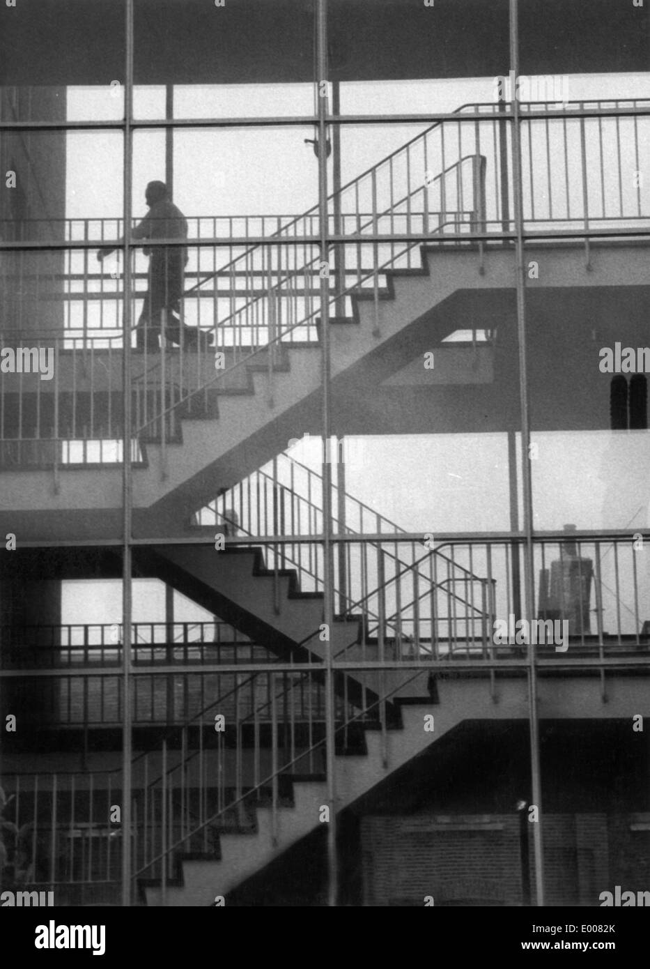 Vista interna di un edificio a Londra, 1967 Foto Stock