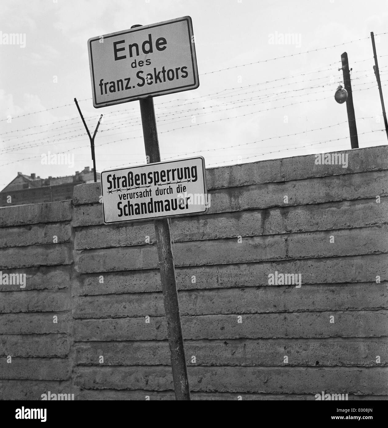 Confine di settore a Berlino, 1962 Foto Stock