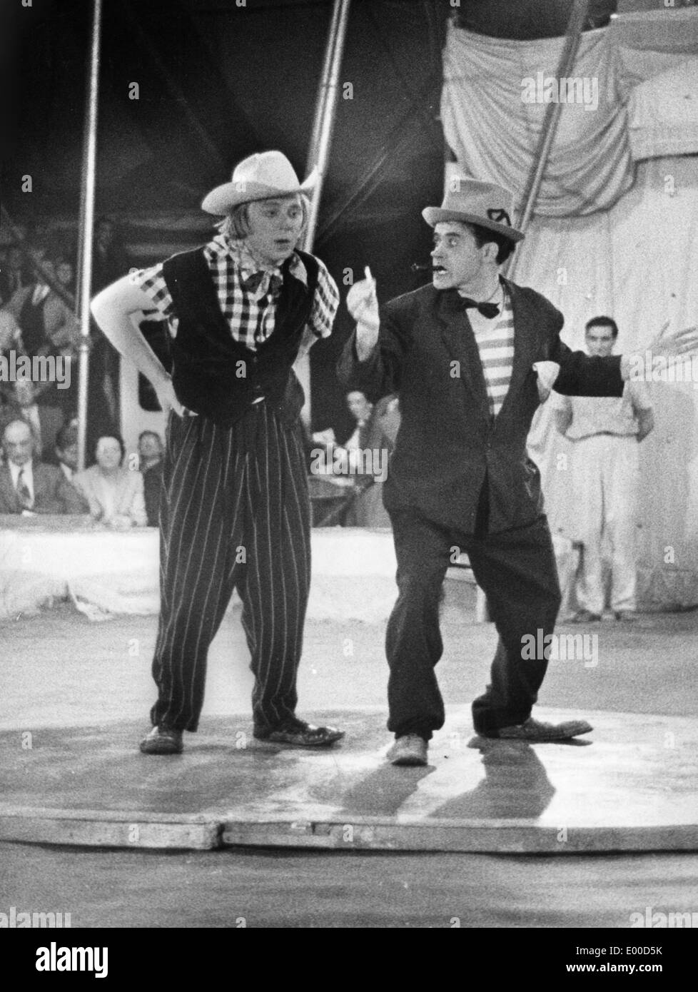 Il clown russo e pantomime Oleg Popov, 1963 Foto Stock