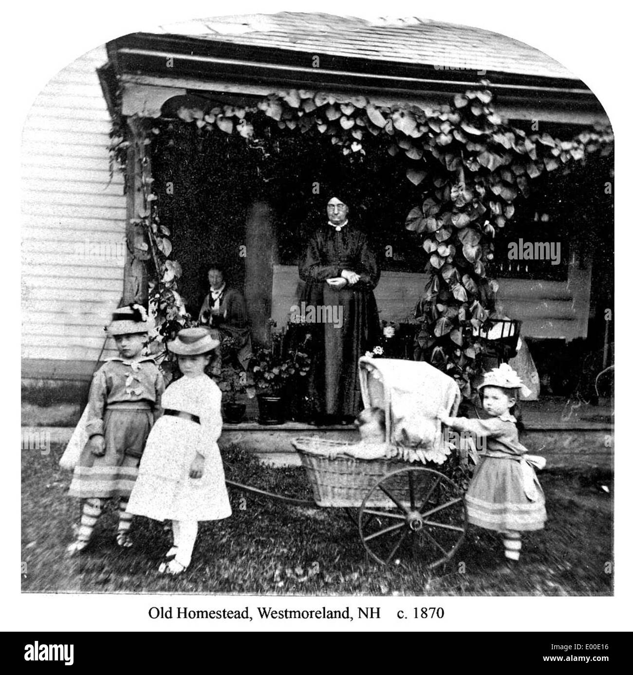 Una figura storica di Westmoreland, New Hampshire, probabilmente riferita ad Azubah A. French e ai suoi legami familiari con la regione. Questo può riflettere la storia genealogica o i contributi personali di questi individui alla comunità locale durante il loro tempo. Foto Stock
