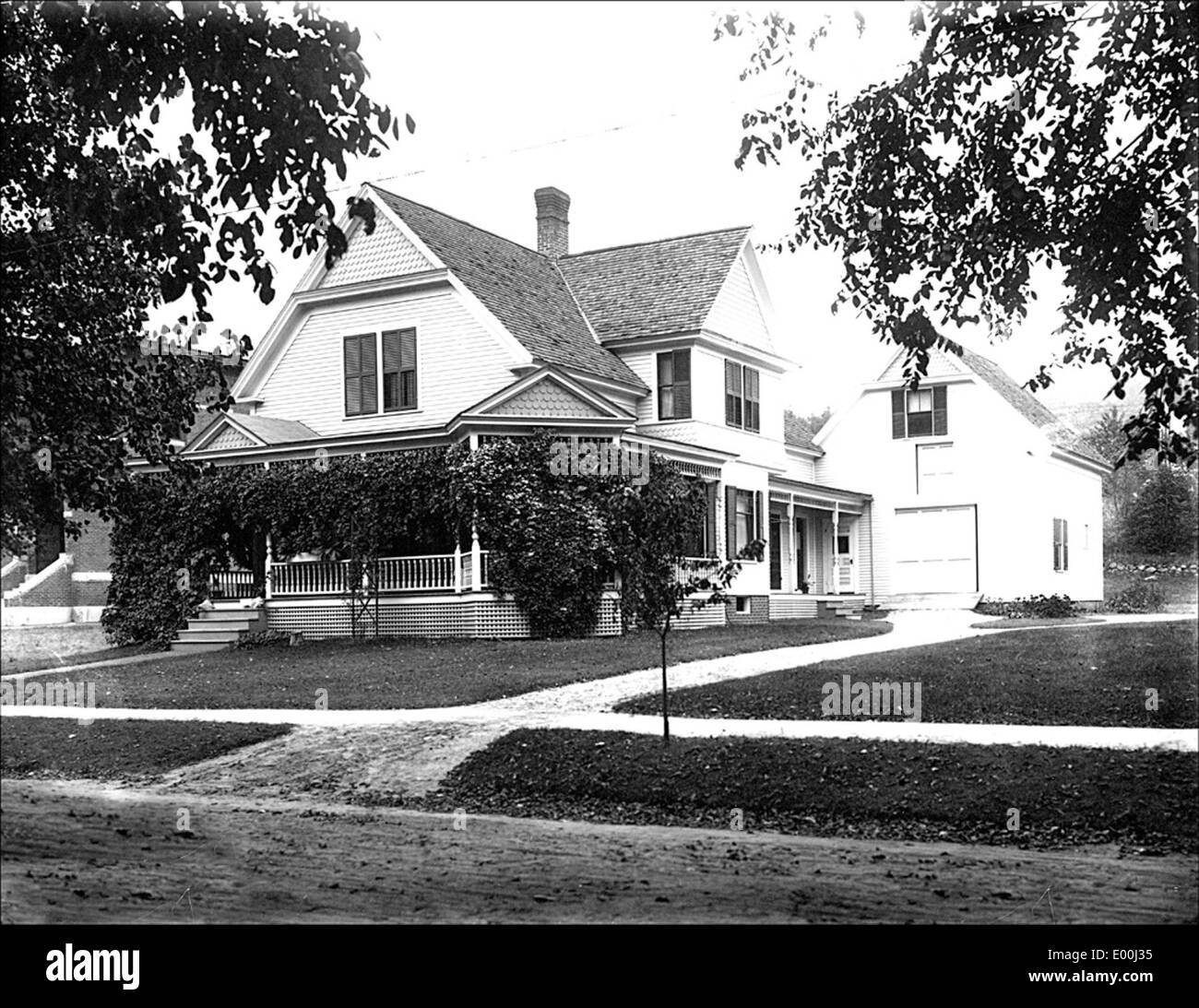 Questa casa storica a Keene, New Hampshire, progettata da Bion Whitehouse, si trova in South Lincoln Street. L'edificio è notevole per il suo stile architettonico e il suo significato nello sviluppo della regione durante il XIX secolo. Foto Stock