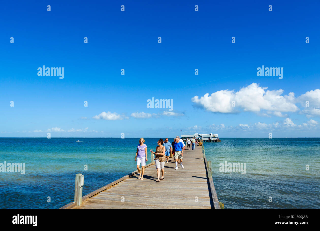 Il molo di Anna Maria Anna Maria Island, Manatee County, costa del Golfo della Florida, Stati Uniti d'America Foto Stock