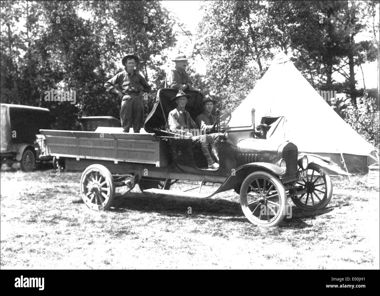 C.M. Corps soldati in un carrello in Keene New Hampshire Foto Stock