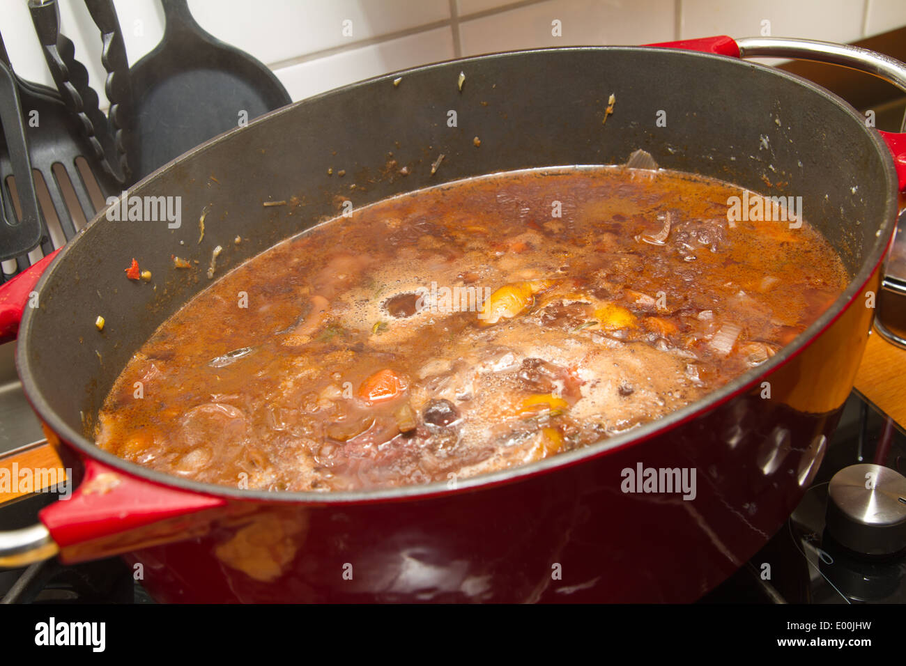 Boeuf Bourguignon Foto Stock