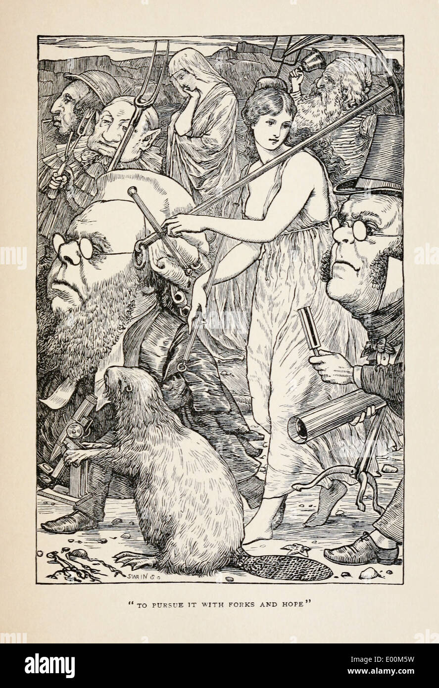 Henry Holiday (1839-1927) illustrazione da Lewis Carroll "la caccia della Snark - Una agonia in otto si inserisce'pubblicato nel 1876 Foto Stock