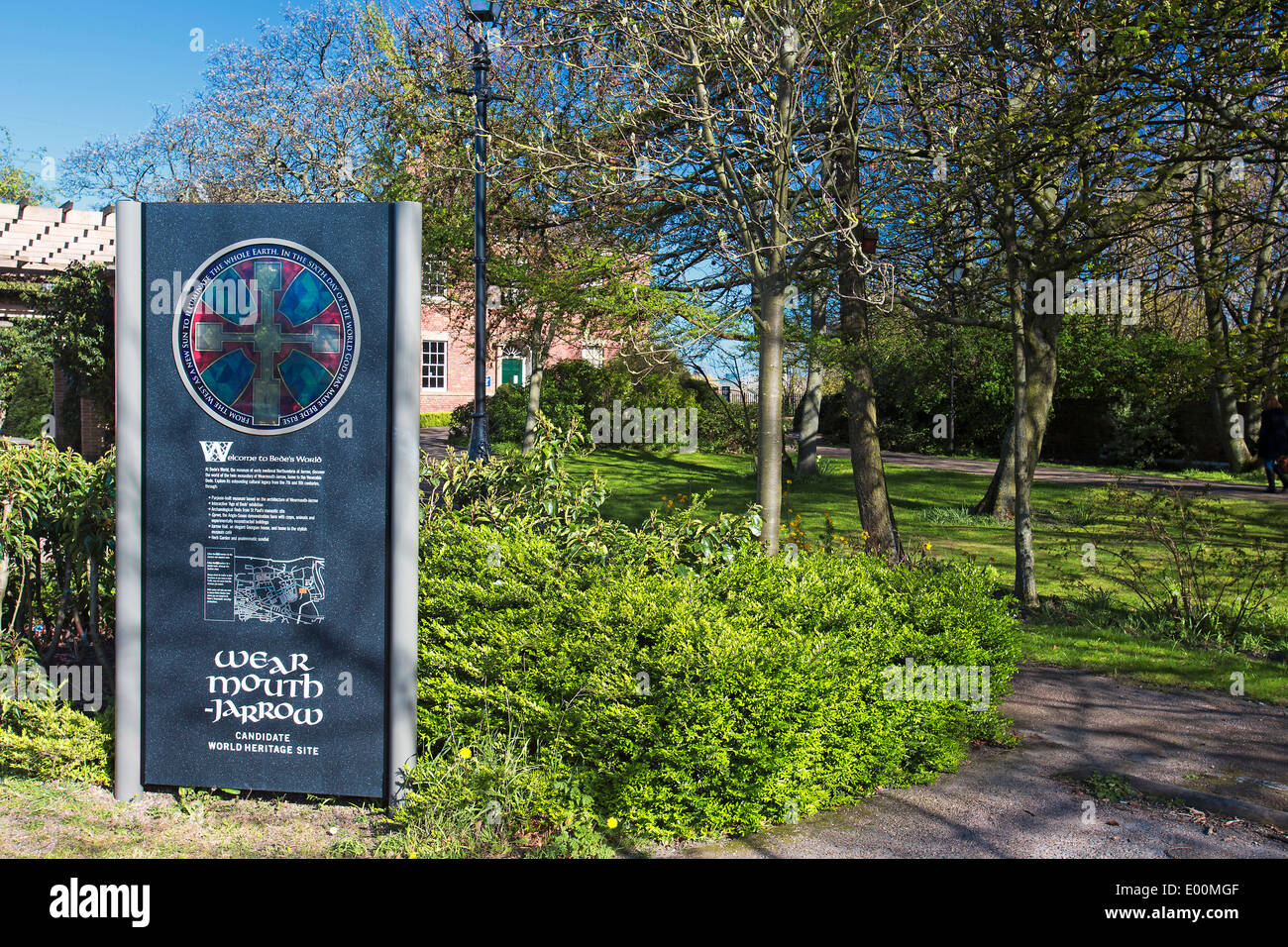 Bebe del mondo di ingresso del museo, Jarrow, South Tyneside, Inghilterra Foto Stock