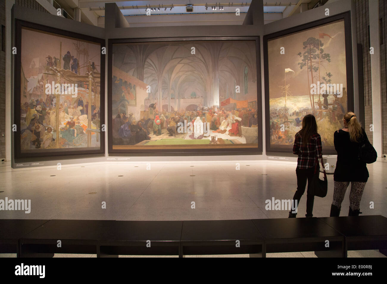 Epico slavo di Alfons Mucha Praga, Repubblica Ceca Foto Stock