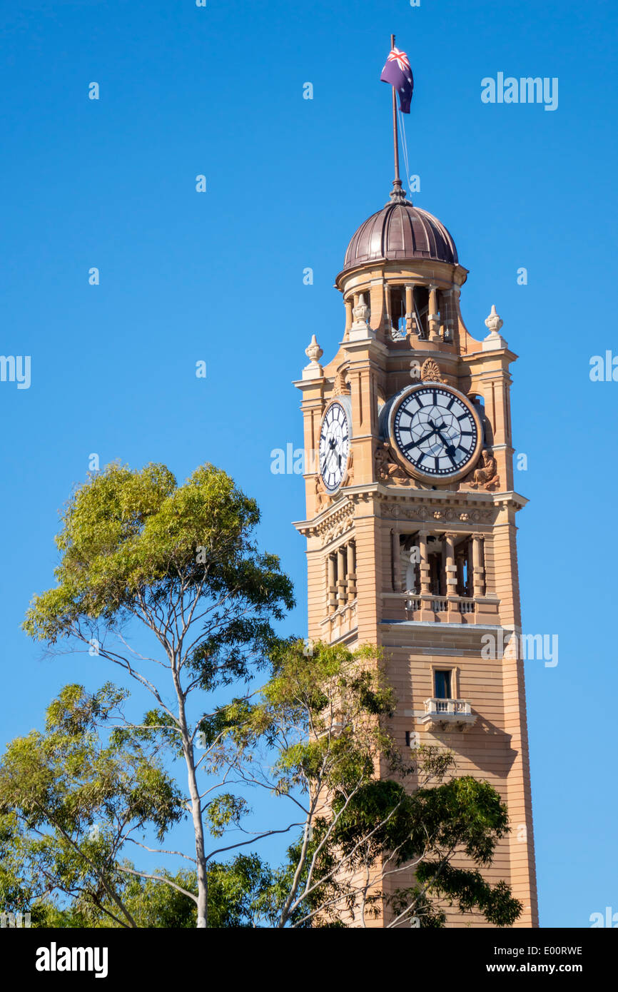 Sydney Australia, stazione ferroviaria centrale, torre, orologio, AU140308247 Foto Stock