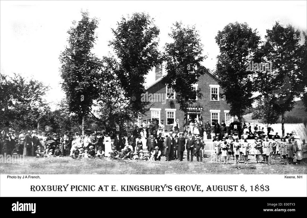 Picnic in Roxbury, New Hampshire Foto Stock