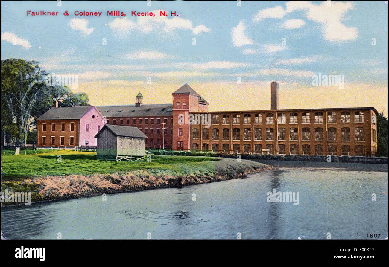 Faulkner & Colony Woollen Mills, Keene NH Foto Stock