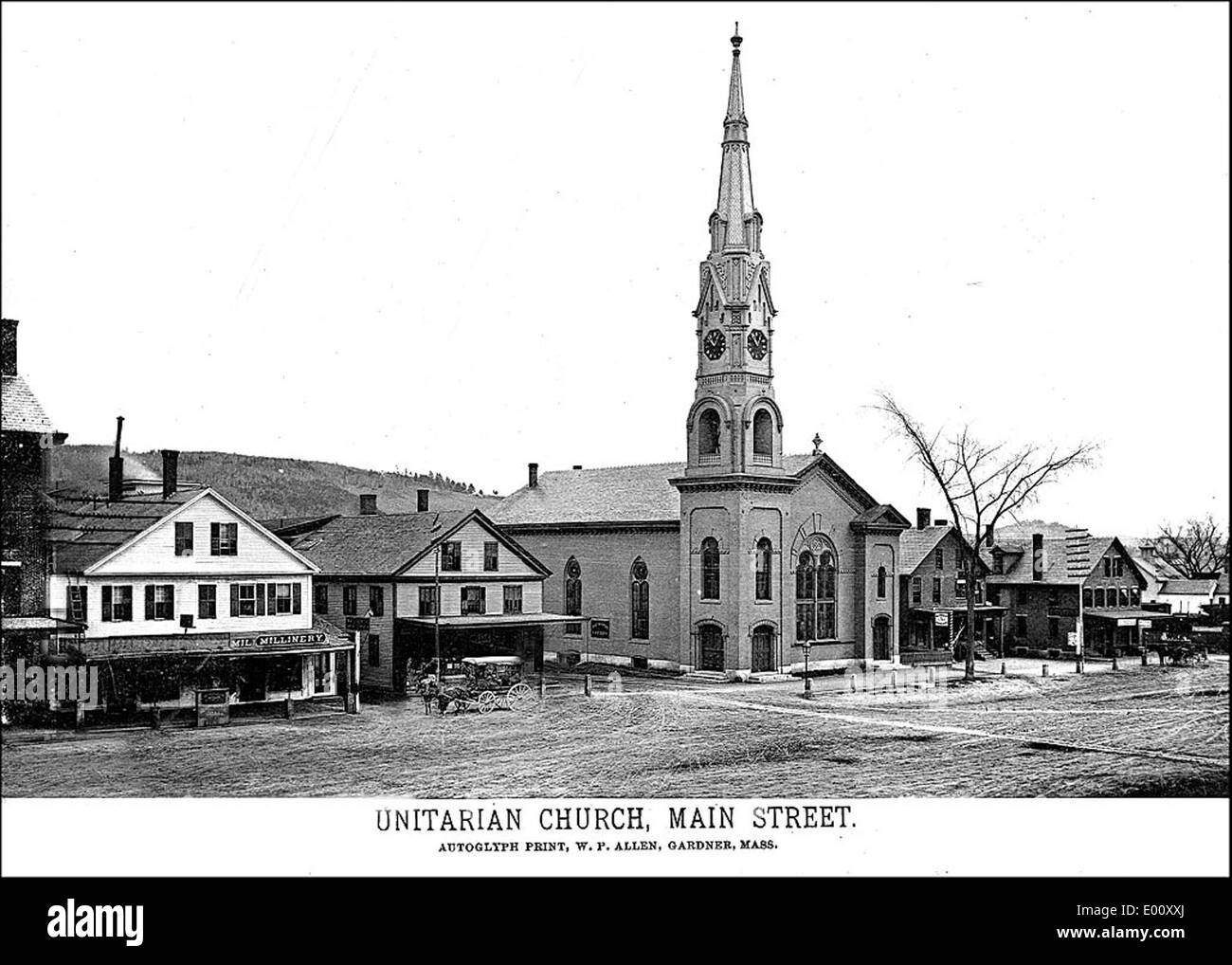 Chiesa Unitaria, Keene NH Foto Stock