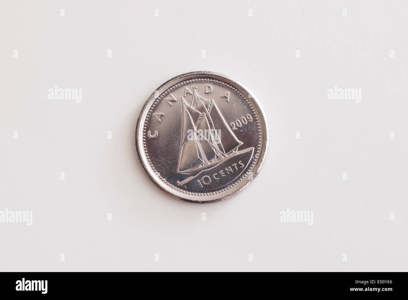 Un Canadese dime (10 cent, 10 cent). Foto Stock