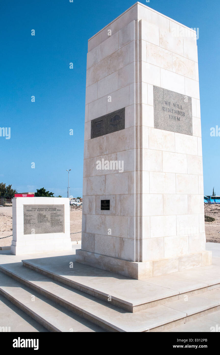 Il monumento australiano alla Allied cimitero militare di El-Alamein, Egitto Foto Stock