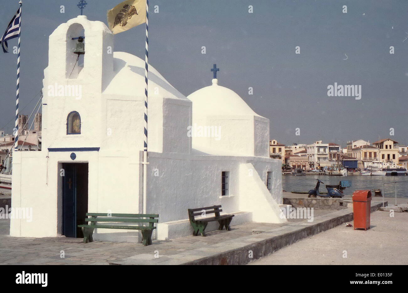 Agios Nikolaos sulla Aegina, Grecia, 1989 Foto Stock