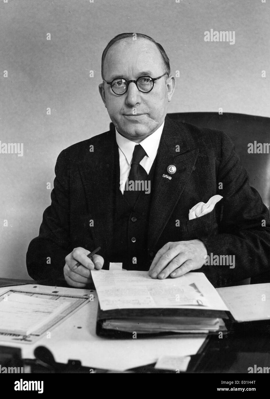 Presidente della Deutsche Reichsbahn Berlin Emil Beck, 1940 Foto Stock