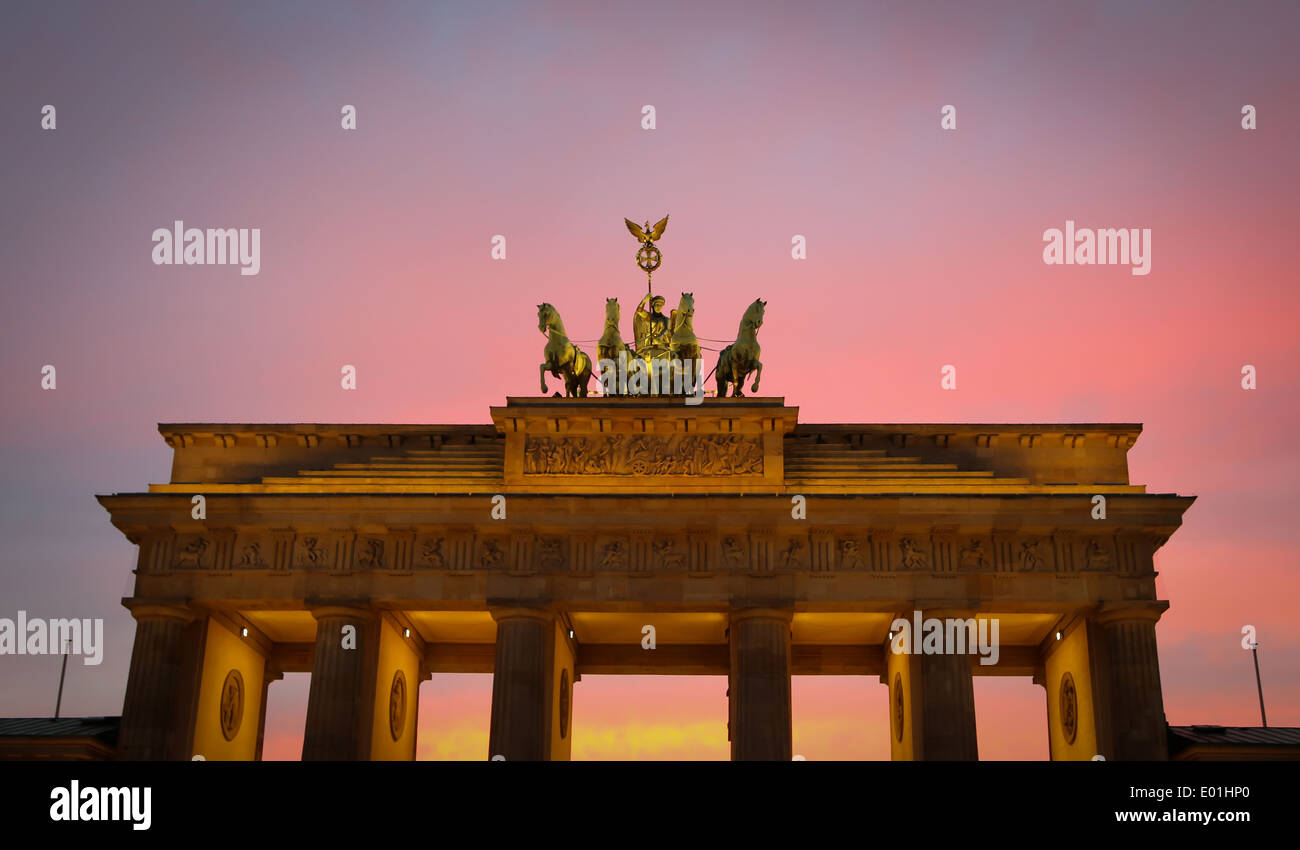 Berlino, Germania. Brandenburger Tor, Pariser Platz Foto Stock